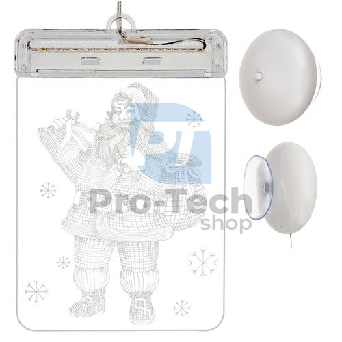 3D LED-Buntglasfenster - Nikolaus 73918