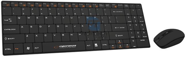 Kabellose Tastatur und Maus 2.4GHZ USB LIBERTY, schwarz 72907