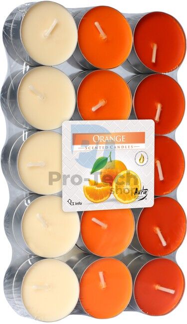 Teelichter orange Linteo Satin AROMA 30 Stück 30471