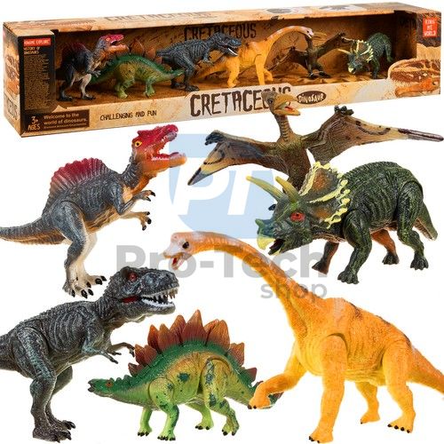 Dinosaurierfiguren mit beweglichen Teilen, 6 Stück 75807