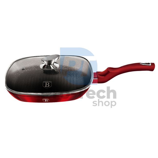 Grillpfanne mit Marmoroberfläche und Deckel 28cm METALLIC LINE BURGUNDY EDITION 19069