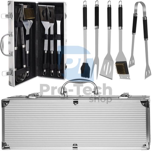 Grillwerkzeuge - 5er Set + Koffer 74296