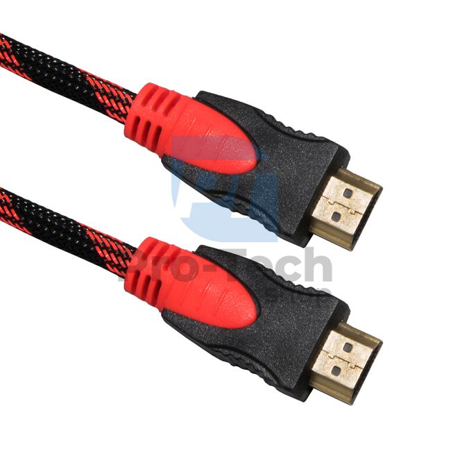 Geflochtenes HDMI-Kabel 5m, vergoldete Stecker 72345