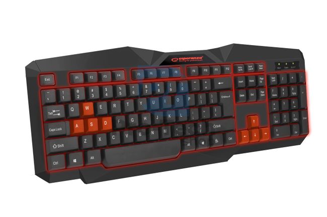 USB-Gaming-Tastatur mit LED-Hintergrundbeleuchtung TIRIONS, rot 72684