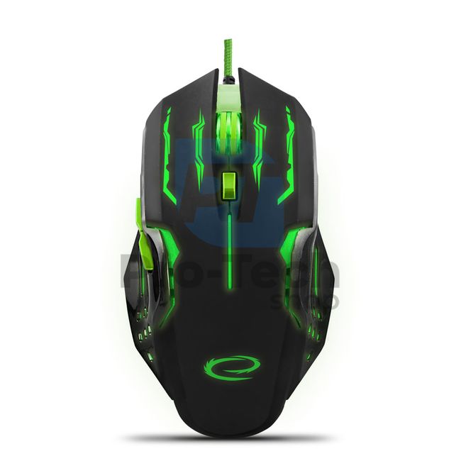 USB-Gaming-Maus mit LED-Hintergrundbeleuchtung 6D APACHE, grün 72704