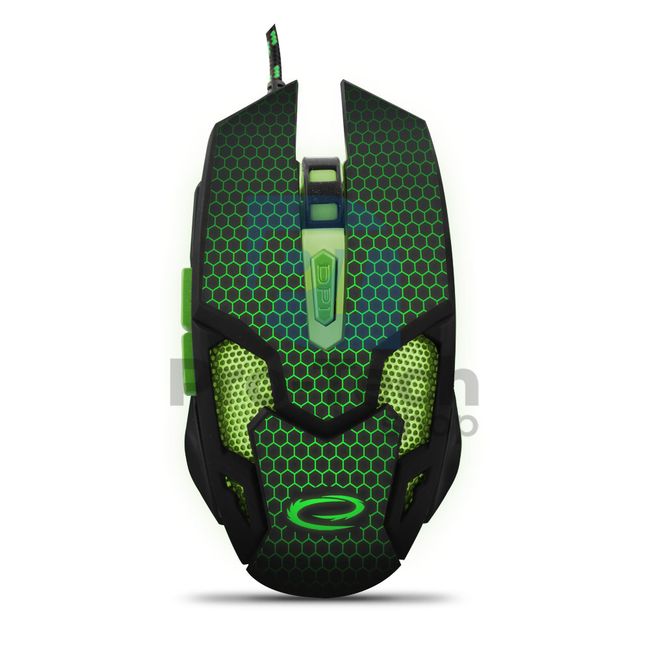 USB-Gaming-Maus mit LED-Hintergrundbeleuchtung 6D COBRA, grün 72696