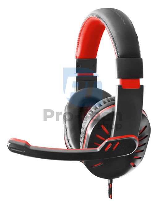 Gaming-Headset mit Mikrofon CROW, rot 72663