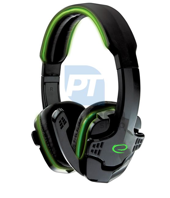 Gaming-Headset mit Mikrofon RAVEN, grün 72658