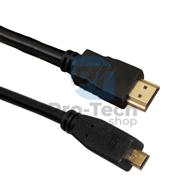 Kabel MicroHDMI - HDMI 3m, vergoldete Stecker 72355