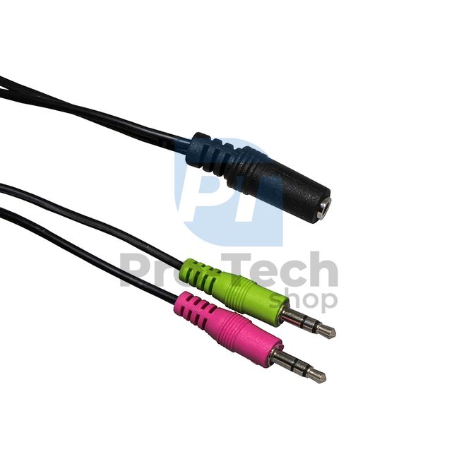 Kabel Mini Jack F - 2xMini Jack M, 0,15m 72413