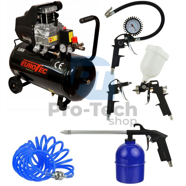 Kompressor 24L 2000W 230V + 5-teiliger Pneumatiksatz Pro-Tech TOOLS 40583