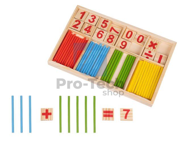 Montessori Lernspiel aus Holz mit Zahlen 74622