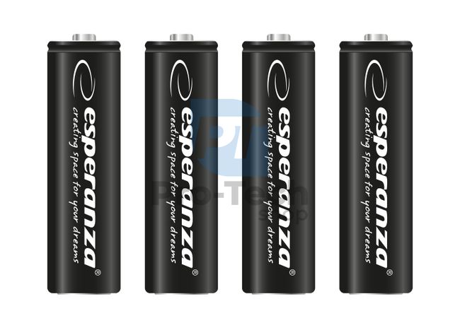 Wiederaufladbare Batterie NI-MH AA 2600mAh 4 Stück, schwarz 73336