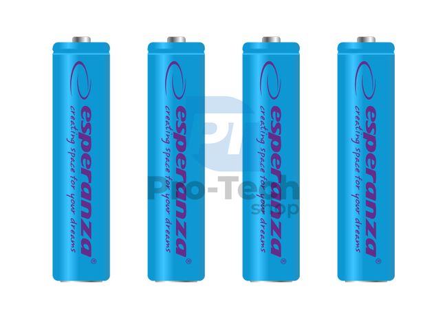 Wiederaufladbare Batterie NI-MH AAA 1000mAh 4 Stück, blau 73320