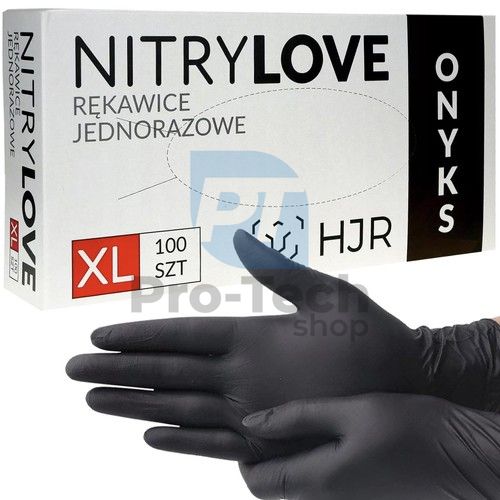 Nitril-Handschuhe 100 Stk. XL - schwarz 74719
