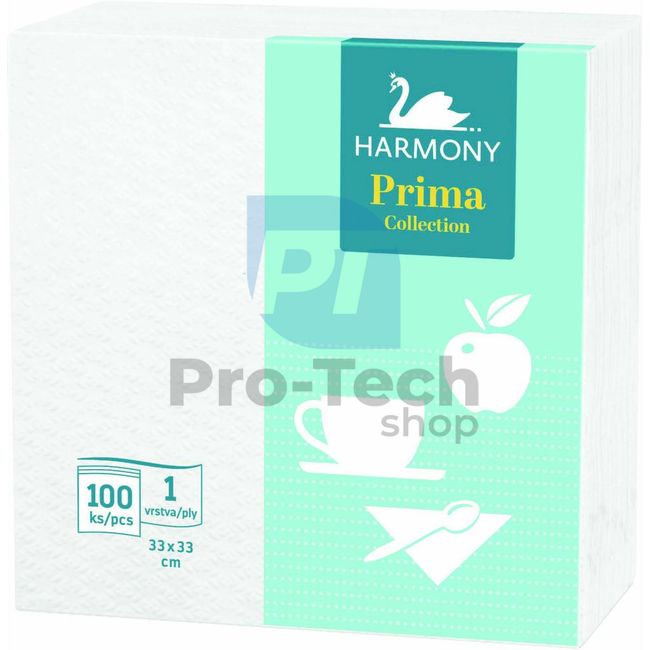 1-lagige Papierservietten HARMONY PRIMA 33x33cm - 100Stück 30381