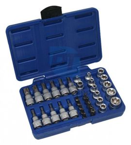 Satz Steckschlüssel und Bits TORX 34 Stück Pro Asta A-TXSET34 02888