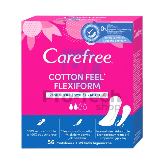 Intim-Slips - Frischer Duft Carefree Cotton Flexiform 56 Stück 30555