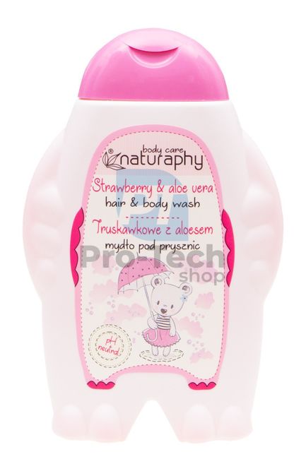 Duschgel und Shampoo für Kinder 2in1 Erdbeere und Aloe Vera Naturaphy 300ml 30033