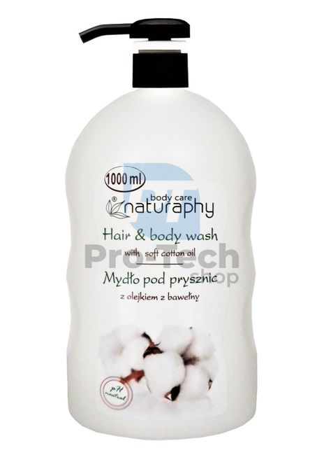 Duschgel und Shampoo 2in1 mit Baumwollsamenöl Naturaphy 1000ml 30289