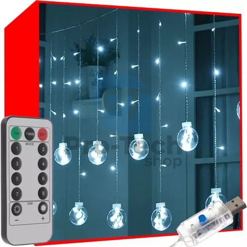 Lichtvorhang 108LED USB - kaltweiß KŠ19770 75260