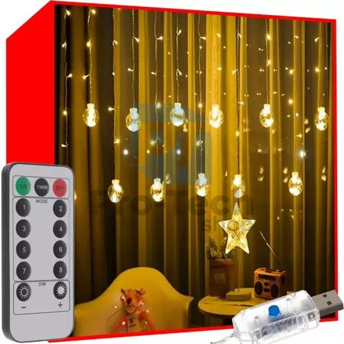 Lichtvorhang 108LED USB warmweiß KS19736 75261